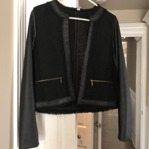 Black / leather and fringe jacket
